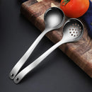 Axyaa Long Handle Stainless Steel Soup Ladle Spoon Skimmer Colander Tableware Home Kitchen