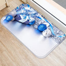 Axyaa Christmas Balls Tree Printed Door Mat Non-Slip Floor Carpet)((((