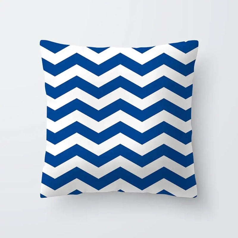 Axyaa Simple Modern Blue Pillowcase for Home Decor