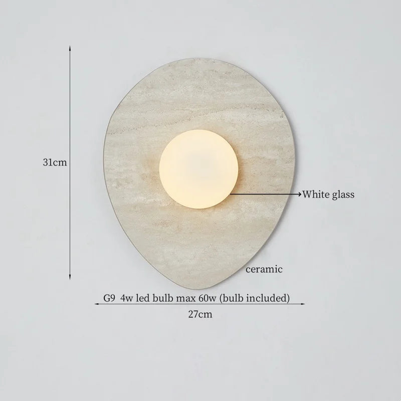 Axyaa Circular Ceramic LED Wall Lights - Nordic Modern Indoor Lighting