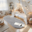 Axyaa White Faux Rabbit Fur Rug Ultra Soft Plush Carpet for Home Decor