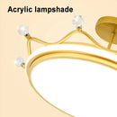 Axyaa Crown LED Ceiling Light for Girl's Bedroom: Modern Princess Decor with Remote