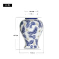 Axyaa Blue White Porcelain Vase Hydroponic Flower Arrangement Decor Craft