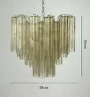 Axyaa French Glass Chandelier Pendant Light - Elegant Design for Home Decor