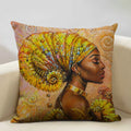 Axyaa African Woman Ethnic Cushion Cover 45x45cm