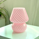 Axyaa Glass Mushroom Table Lamp LED E27/E14 USB Dimmable Night Light