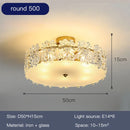 Axyaa Crystal Glass Ceiling Lamp for Cozy French-style Bedroom