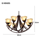 Axyaa Vintage Wrought Iron Chandelier - Rustic European Retro Industrial Lighting