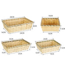 Axyaa Bamboo Basket: Handmade Rectangle Wicker Hamper for Home Storage & Display