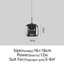 Axyaa Glass Pendant Light: Modern Nordic LED Hanging Fixture for Dining Room & Bedroom