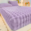 Axyaa Plush Fluffy Fitted Bed Sheet Mattress Topper - Single Double Simmons Cover