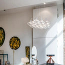Axyaa Handmade Glass Honeycomb Ceiling Chandelier for Elegant Living and Dining Spaces