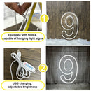 Axyaa Neon Numbers 0-9 Light Sign: Personalized Wall Art for Home Decor, Celebrations