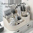 Axyaa Rotating Desk Organizer: Multi-Functional 2-in-1 Stationery & Cosmetic Storage Box