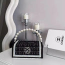 Axyaa Tissue Box: European & American Style, Handmade with Pearls, Ins Style Fabric