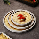 Axyaa Gold-Plated Sushi Plate for Kitchen & Dining Room Tableware