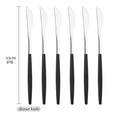 Axyaa Black Silver Stainless Steel Cutlery Set Dinnerware Flatware Fork Knife Spoon