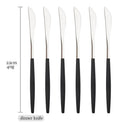 Axyaa Black Silver Stainless Steel Cutlery Set Dinnerware Flatware Fork Knife Spoon