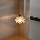 Axyaa Flower Glass LED Pendant Light Chandelier - Modern Kitchen Island Hanging Lamp Fixtures