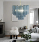 Axyaa Glass Chandelier Ceiling Pendant: Classic Luxury Kitchen Living Room Lighting