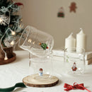 Axyaa 3D Christmas Theme Glass Mug 450ml - Ideal Gift for Girls, Kids, and Lovers