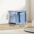 Axyaa Clear Foldable Storage Box with Lid - Large Capacity for Home Organization