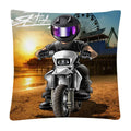 Axyaa Stunt Motorcycle Cartoon Soft Plush Cushion Cover Pillow Case
