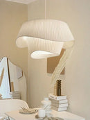 Axyaa Fabric LED Pendant Light - Nordic Designer Hanging Chandelier Fixture
