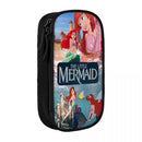 Axyaa Little Mermaid Pencil Case - Big Capacity Pen Holder Bag for School Supplies