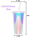 Axyaa 710ml Holographic Straw Party Cup - Single Layer Food Grade Plastic Cup