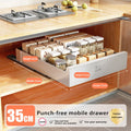 Axyaa Slide Out Pantry Shelves Organizer Shelf Sliding Drawer Storage Rack
