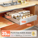 Axyaa Slide Out Pantry Shelves Organizer Shelf Sliding Drawer Storage Rack
