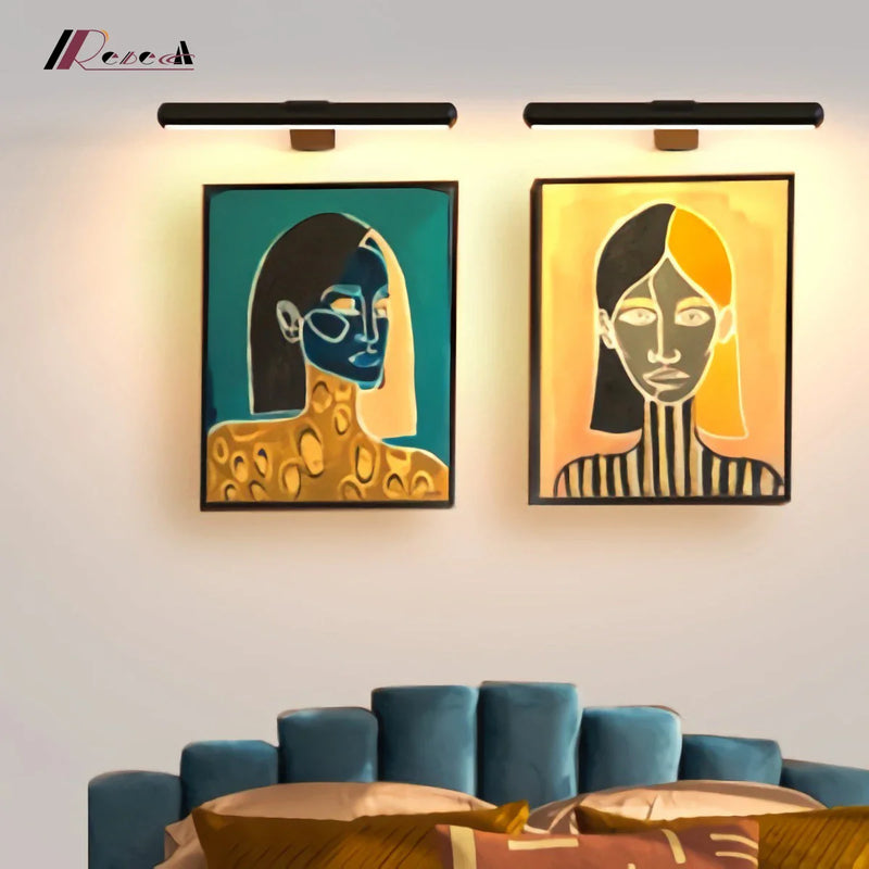 Axyaa Wireless Wall Lamp Light Remote Portrait Display Rechargeable Art