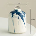Axyaa Irregular Ink Graffiti Ceramic Vase for Home Decoration and Flower Arrangement