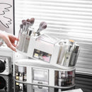Axyaa Double-Layer Makeup Organizer: Brush Tube Compartment Drawer for Dressing Table