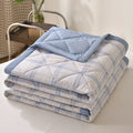 Axyaa Striped Checkered Thin Summer Blanket | Skin-Friendly & Cool Blanket