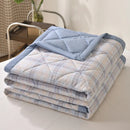 Axyaa Striped Checkered Thin Summer Blanket | Skin-Friendly & Cool Blanket
