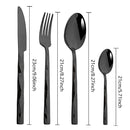 Axyaa Diamond Handle Cutlery Set - Stainless Steel Dinnerware Kit