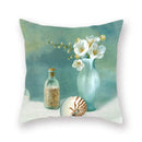 Purple Rose Vase Decorative Pillow Cover 45x45cm by Axyaa