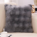 Axyaa Faux Rabbit Fur Throw Pillow Cases - Ultra Soft & Cozy Cushion Covers for Sofa, Bed, Living Room