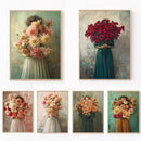 Axyaa Floral Canvas Print for Modern Scandinavian Home Decor