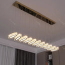 Axyaa Modern Crystal Chandelier Stair Pendant Lamp Living Room Pendant Lights Interior Lighting