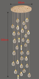 Axyaa Crystal Chandelier: Stair & Living Room Pendant Lighting