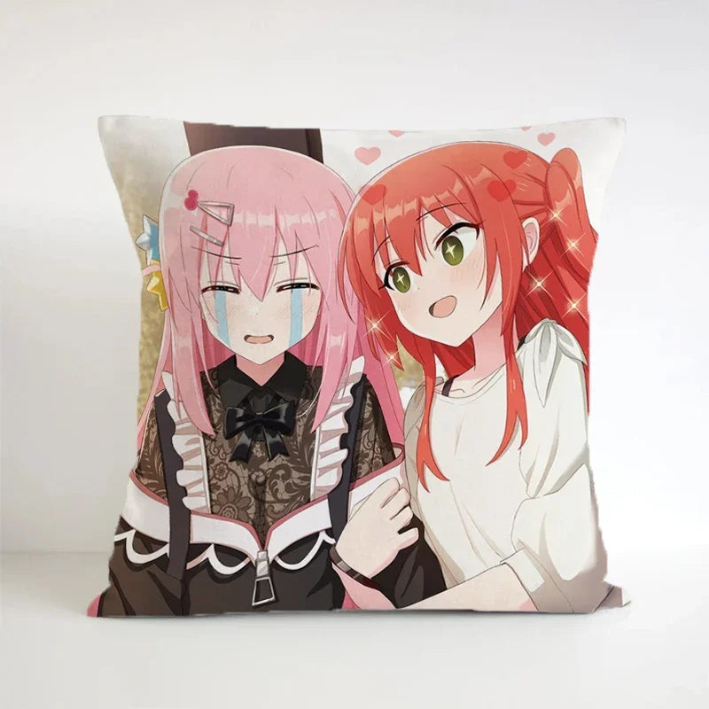 Axyaa 45x45 Decorative Pillowcases for Sofa Pillows - Bocchi Rock Theme