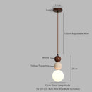 Axyaa Yellow Travertine LED Pendant Lamp: Wabi Sabi Home Decoration Hanglamp