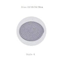 Axyaa Round Cotton Dining Mat Set: Thermal Insulation, Anti-Scalding, for Tableware