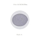 Axyaa Cotton Dining Table Mat Set - Heat Resistant Circular Dish Mat