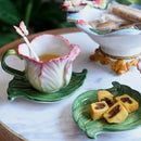 Axyaa Butterfly Ceramic Coffee Cup Set with Spoon & Tray