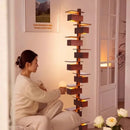 Axyaa Wood Floor Lamp for Master Bedroom and Living Room