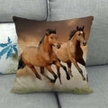 Axyaa Horse Print Cushion Covers: Animal Pillow Cases for Home Decoration